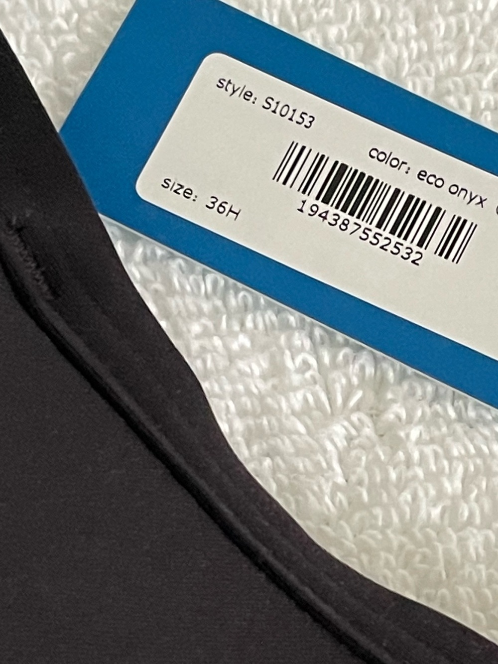 Birdsong EcoOnyx Black Bikini Bralette w/ Adjustable Straps - NWT - 36H - Picture 7 of 9